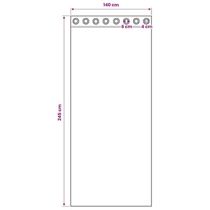 Tende in Voile con Occhielli 2 pz Sabbia