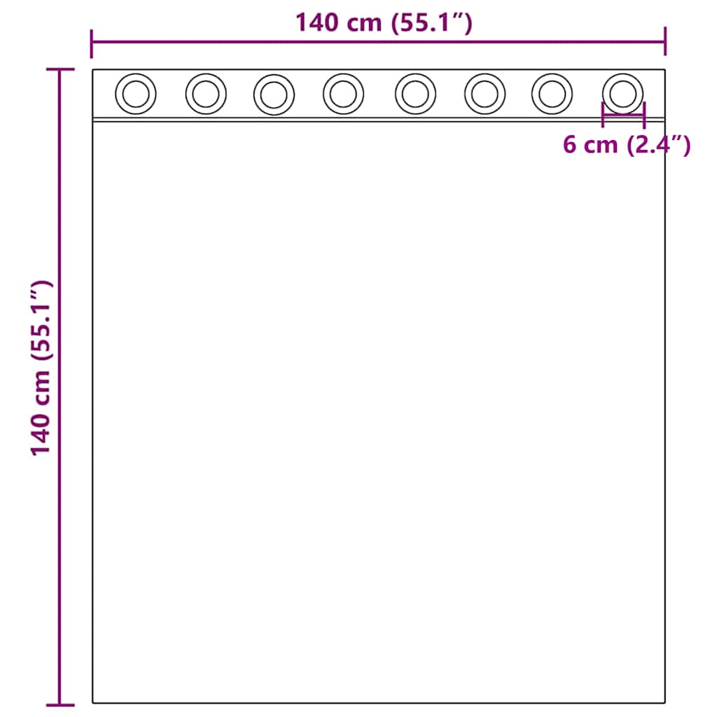 Tende in Voile con Occhielli 2 pz Marrone Chiaro | homemem39