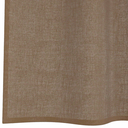 Tende in Voile con Occhielli 2 pz Marrone Chiaro