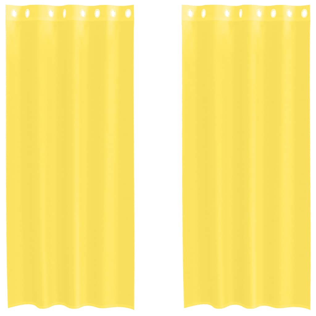 Tende in Voile con Occhielli 2 pz Giallo | homemem39