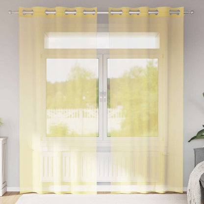 Tende in Voile con Occhielli 2 pz Giallo | homemem39