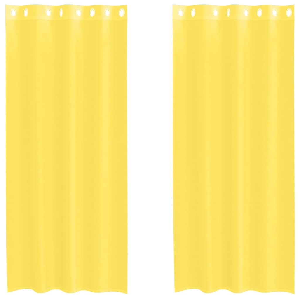 Tende in Voile con Occhielli 2 pz Giallo | homemem39