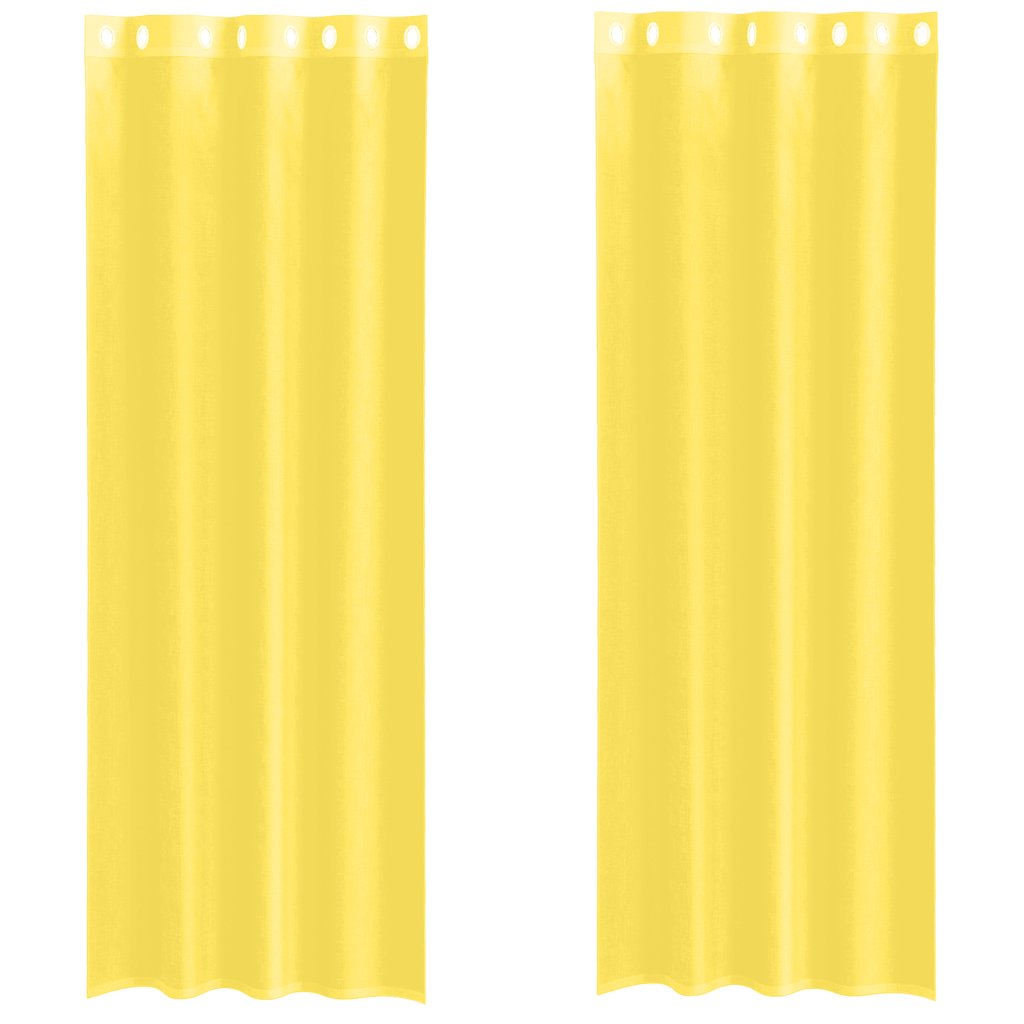 Tende in Voile con Occhielli 2 pz Giallo | homemem39