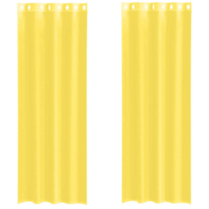 Tende in Voile con Occhielli 2 pz Giallo | homemem39