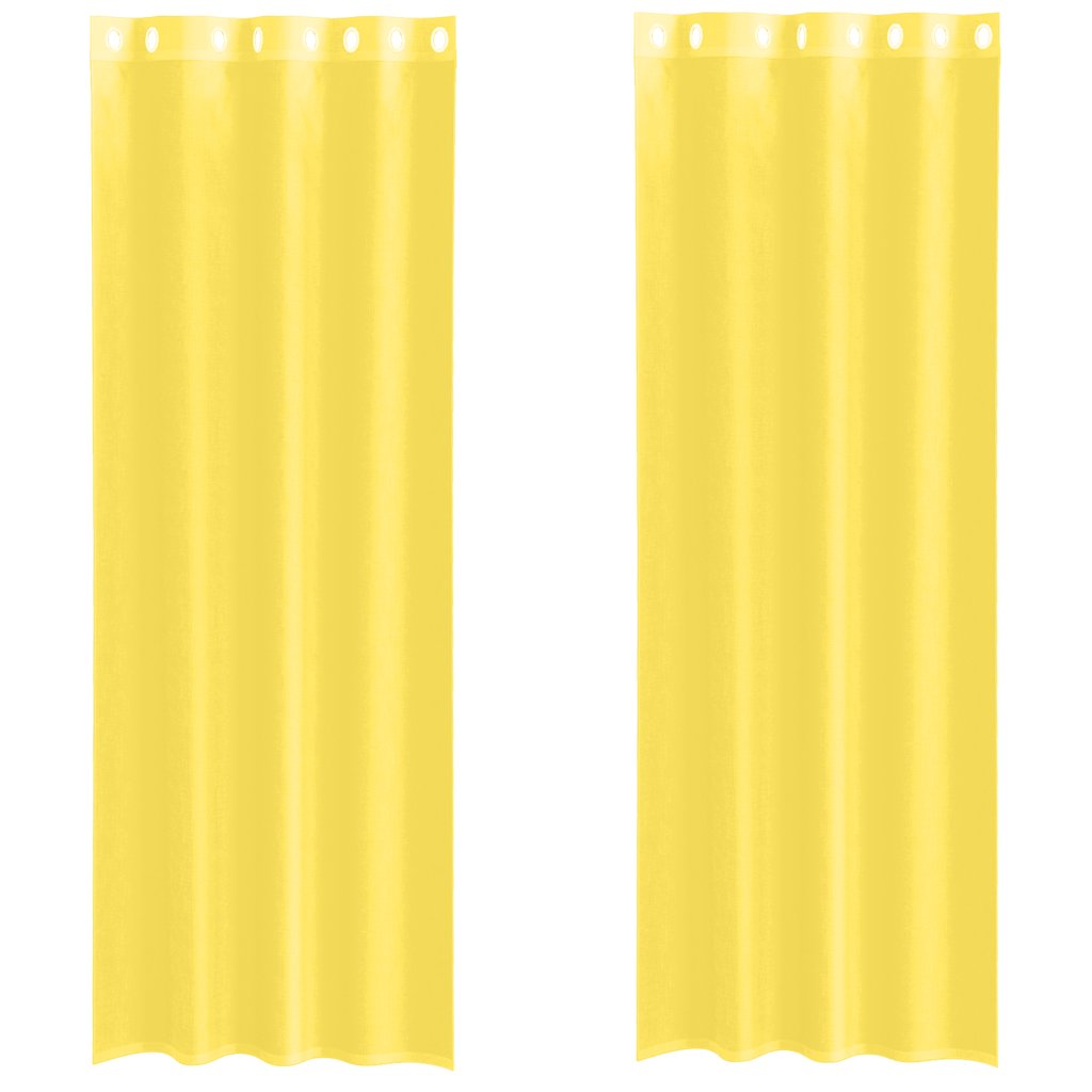 Tende in Voile con Occhielli 2 pz Giallo