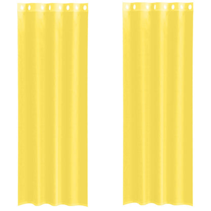 Tende in Voile con Occhielli 2 pz Giallo