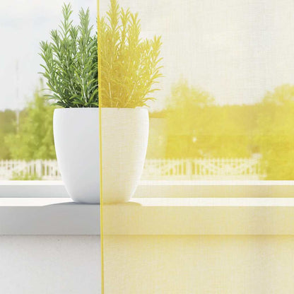 Tende in Voile con Occhielli 2 pz Giallo | homemem39
