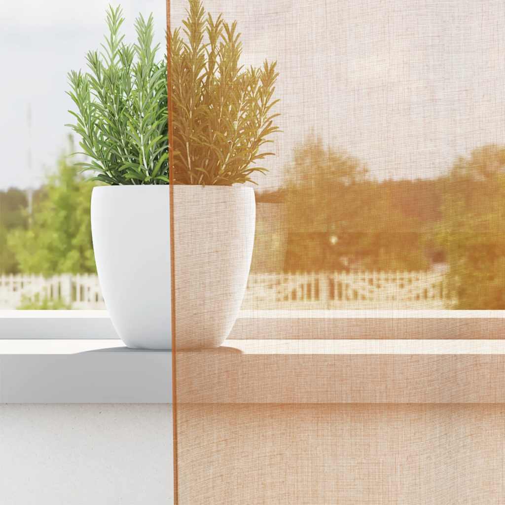 Tende in Voile con Occhielli 2 pz Terracotta | homemem39