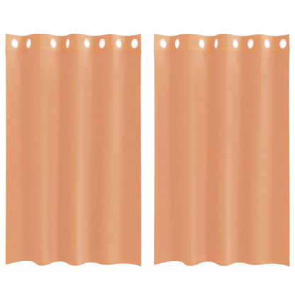 Tende in Voile con Occhielli 2 pz Terracotta | homemem39