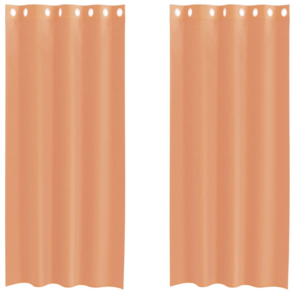 Tende in Voile con Occhielli 2 pz Terracotta