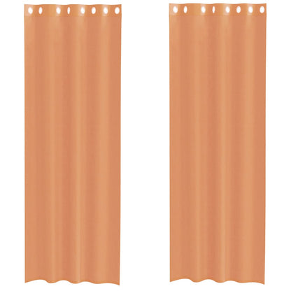 Tende in Voile con Occhielli 2 pz Terracotta | homemem39