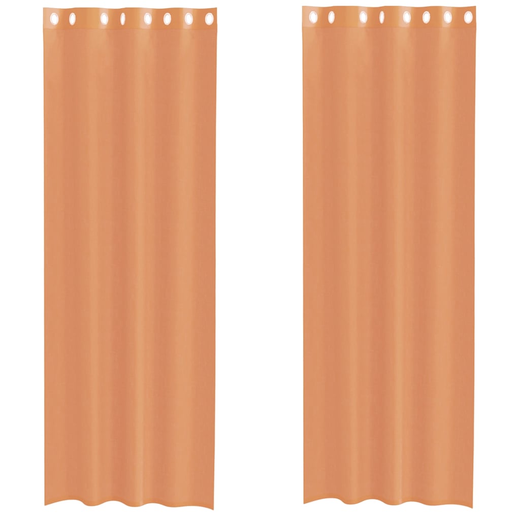 Tende in Voile con Occhielli 2 pz Terracotta