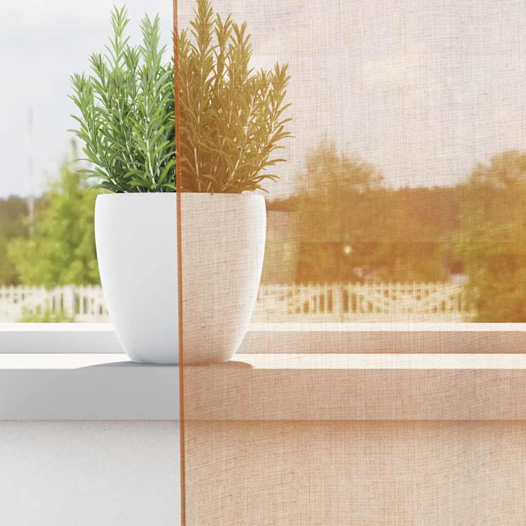 Tende in Voile con Occhielli 2 pz Terracotta