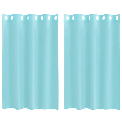 Tende in Voile con Occhielli 2 pz Turchese | homemem39