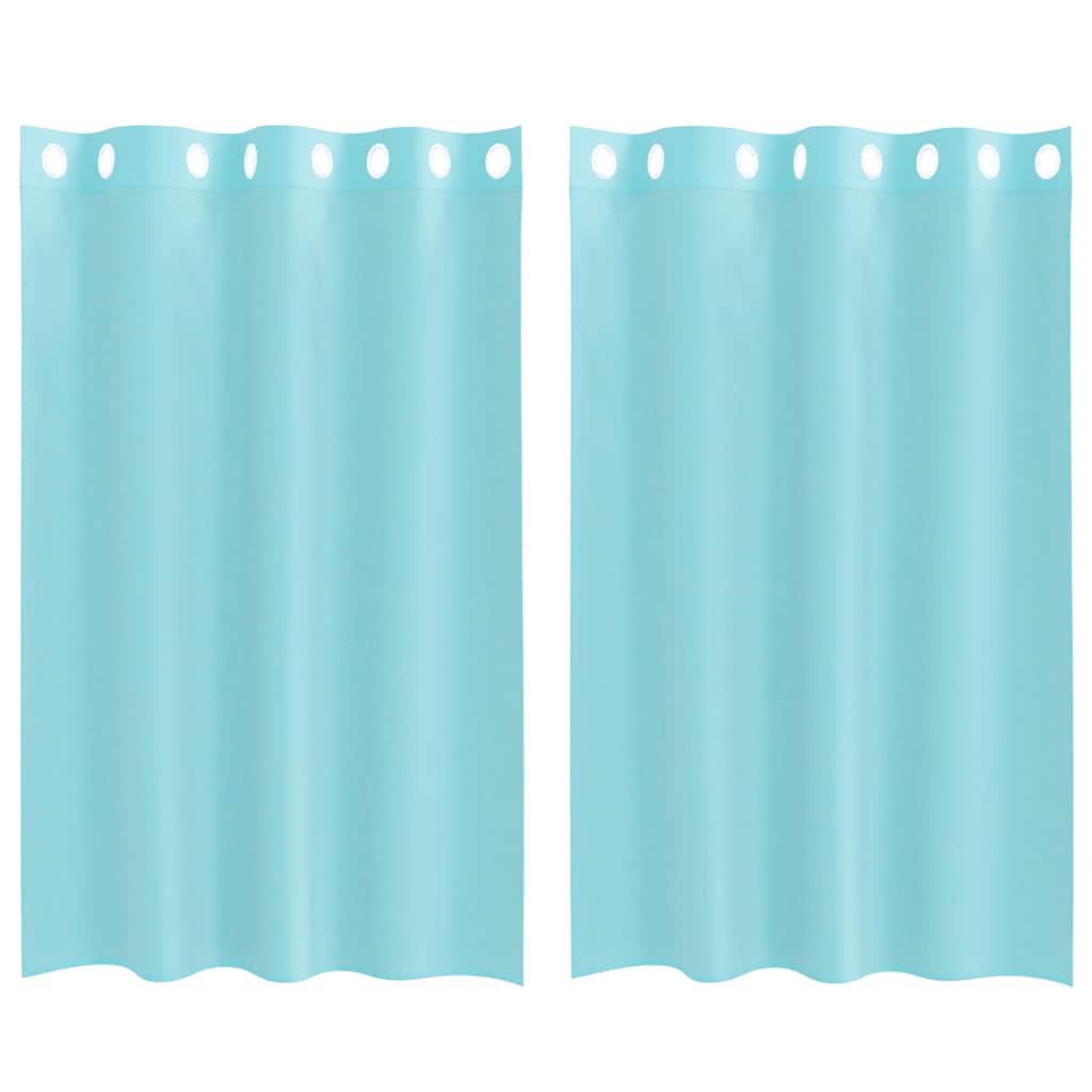 Tende in Voile con Occhielli 2 pz Turchese