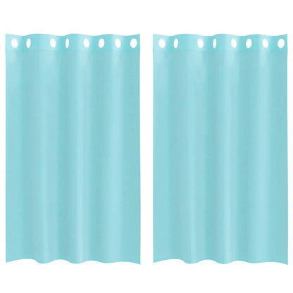 Tende in Voile con Occhielli 2 pz Turchese