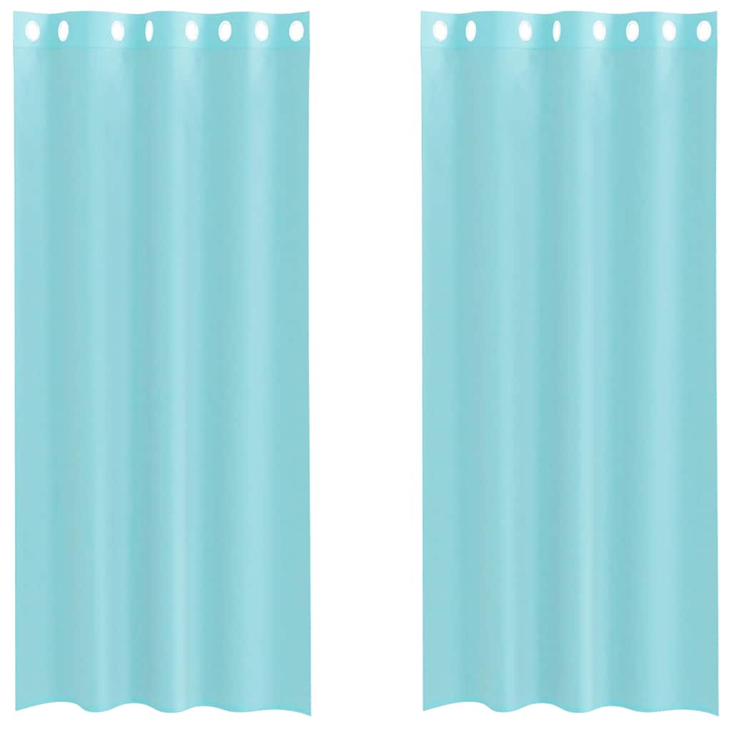 Tende in Voile con Occhielli 2 pz Turchese