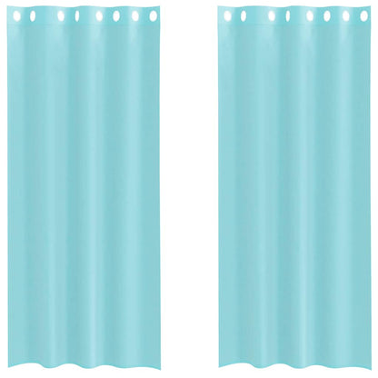 Tende in Voile con Occhielli 2 pz Turchese