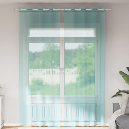 Tende in Voile con Occhielli 2 pz Turchese | homemem39