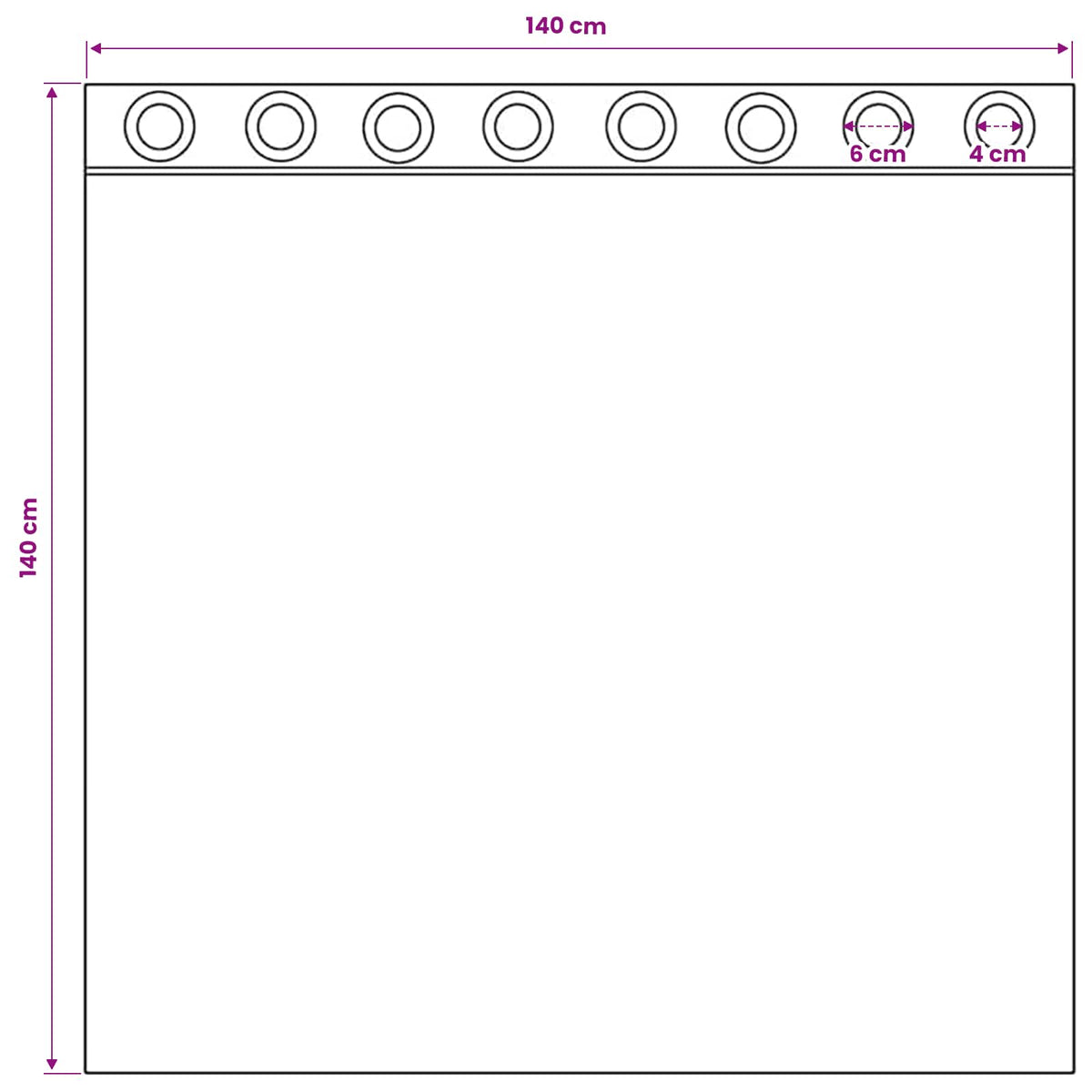 Tende in Voile con Occhielli 2 pz Bianco