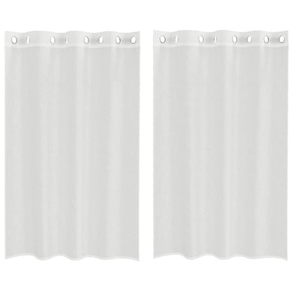Tende in Voile con Occhielli 2 pz Bianco | homemem39