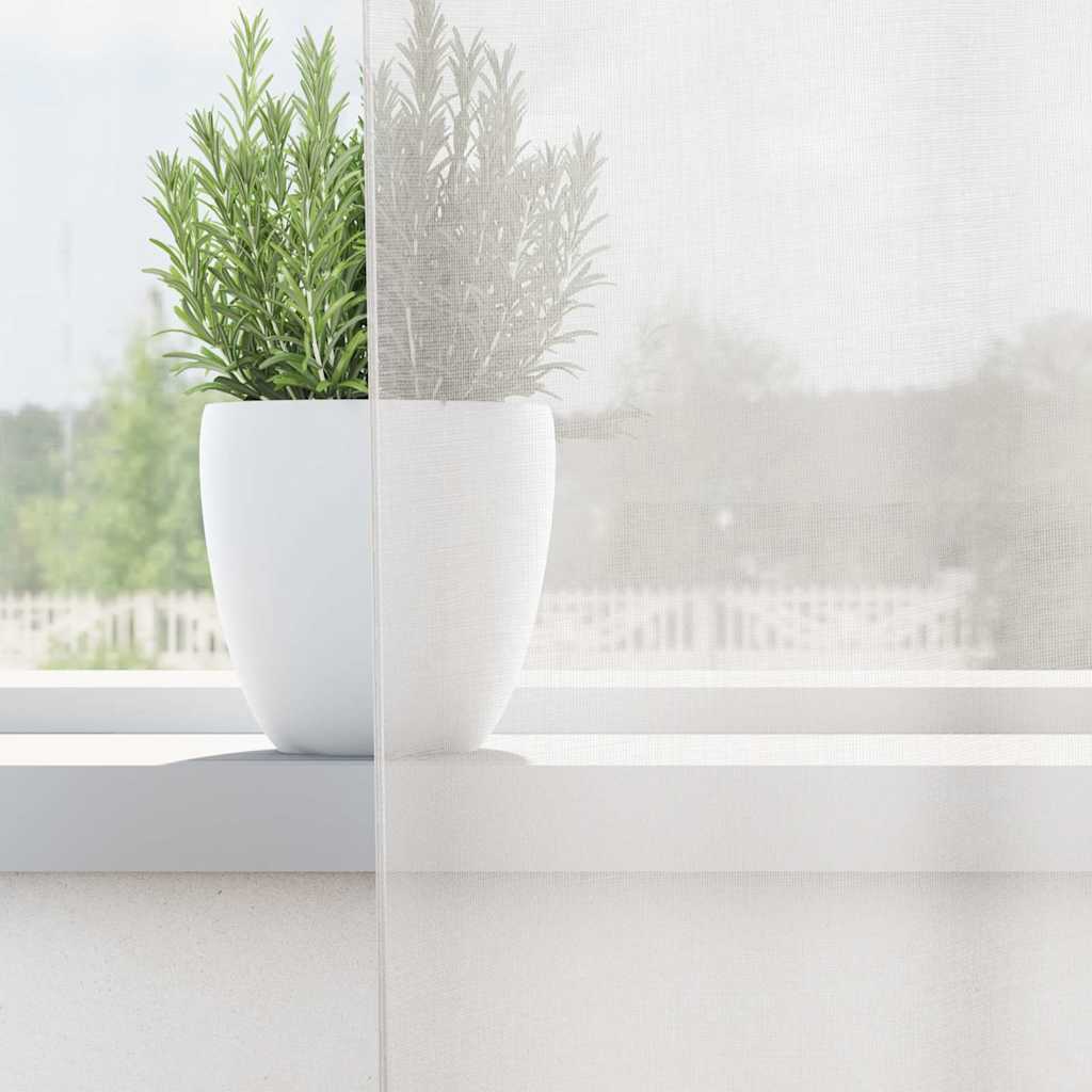 Tende in Voile con Occhielli 2 pz Bianco | homemem39