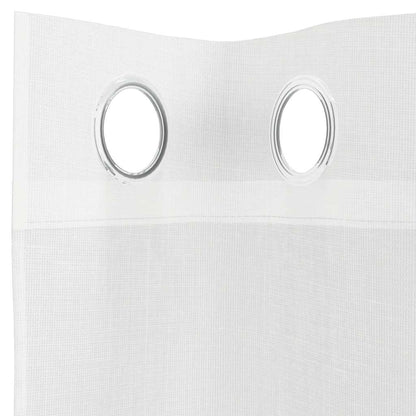 Tende in Voile con Occhielli 2 pz Bianco | homemem39