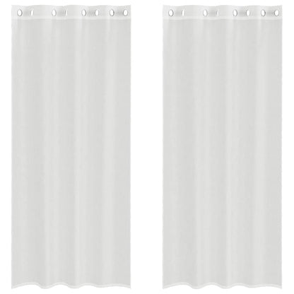 Tende in Voile con Occhielli 2 pz Bianco