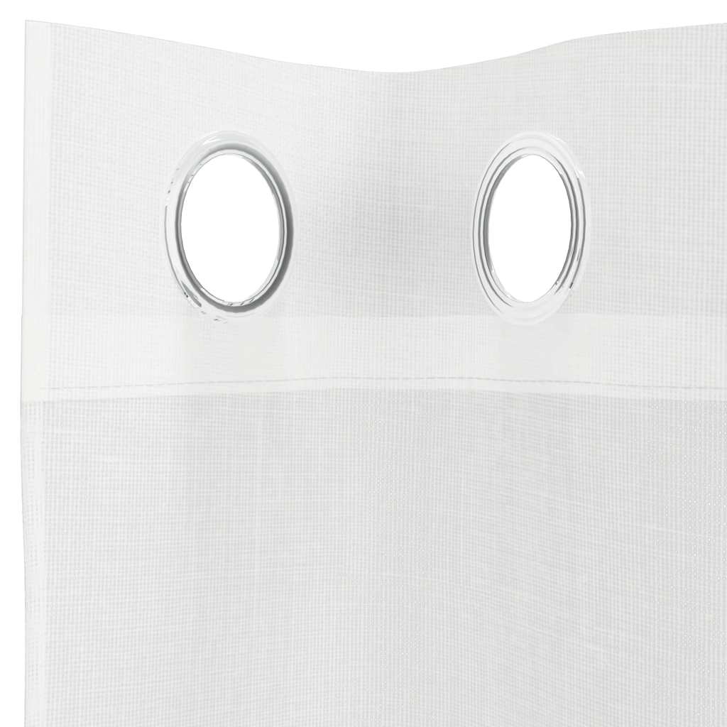 Tende in Voile con Occhielli 2 pz Bianco | homemem39