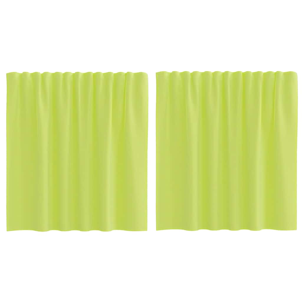 Tende in Voile con Tasche per Aste 2 pz Verde Mela | homemem39