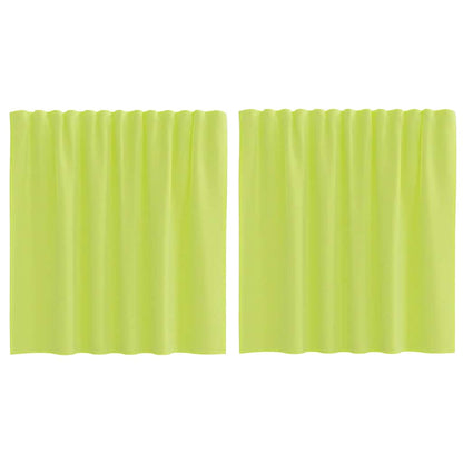 Tende in Voile con Tasche per Aste 2 pz Verde Mela | homemem39