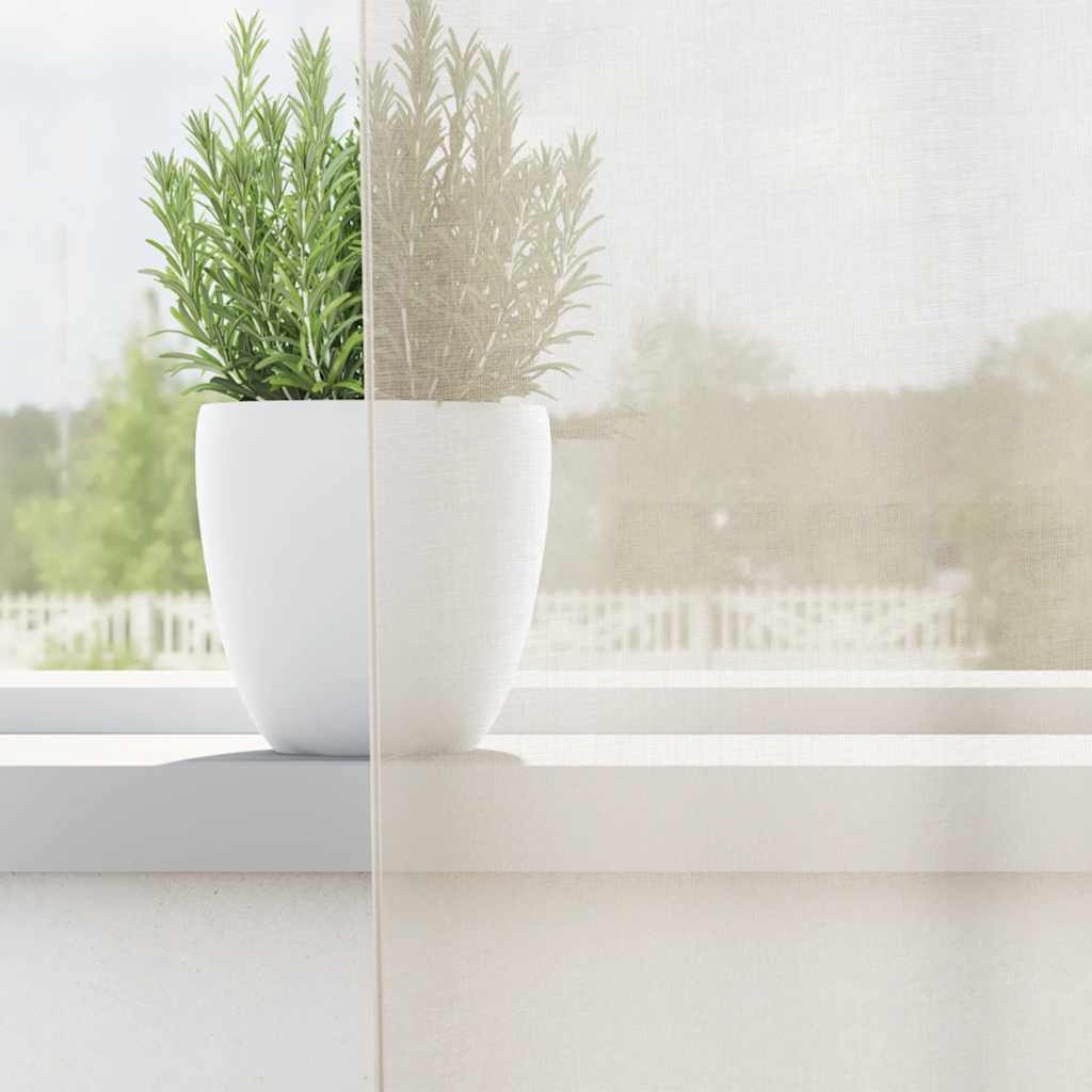 Tende in Voile con Tasche per Aste 2 pz Crema