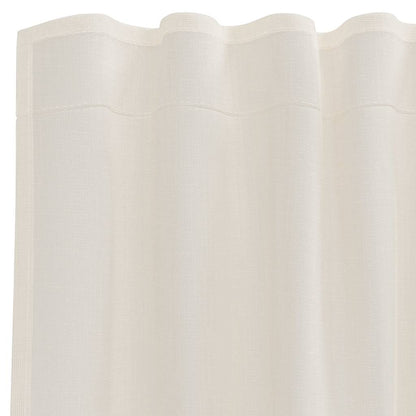 Tende in Voile con Tasche per Aste 2 pz Crema | homemem39