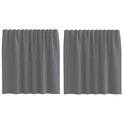 Tende in Voile con Tasche per Aste 2 pz Grigio Scuro | homemem39