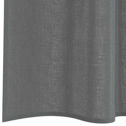 Tende in Voile con Tasche per Aste 2 pz Grigio Scuro | homemem39