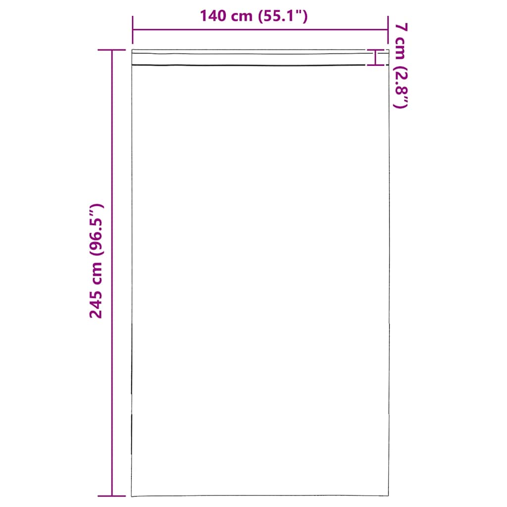 Tende in Voile con Tasche per Aste 2 pz Grigio Scuro