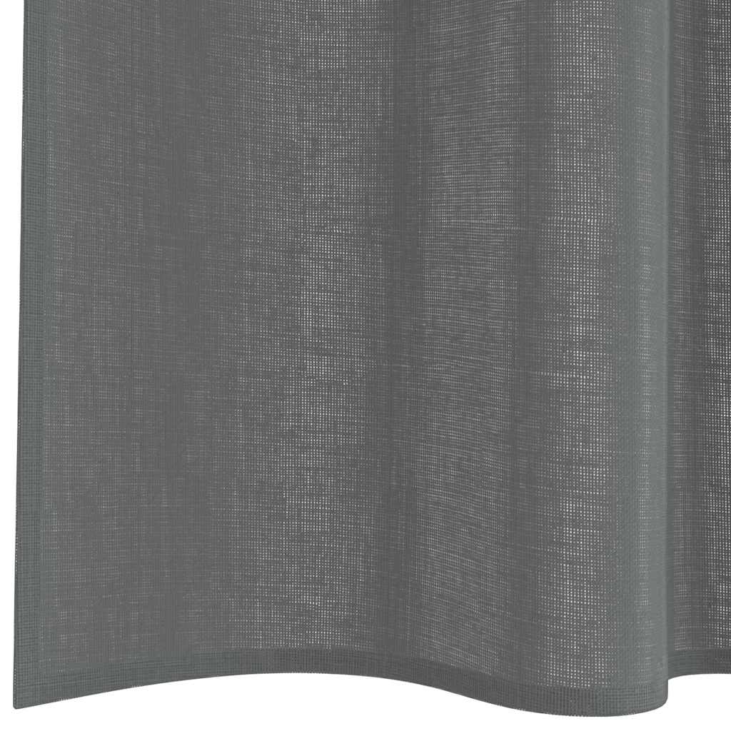 Tende in Voile con Tasche per Aste 2 pz Grigio Scuro | homemem39