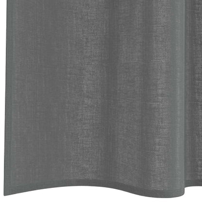 Tende in Voile con Tasche per Aste 2 pz Grigio Scuro | homemem39