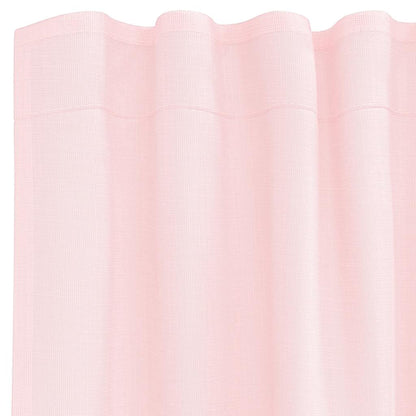 Tende in Voile con Tasche per Aste 2 pz Rosa Chiaro | homemem39