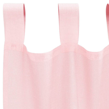 Tende in Voile con Tasche per Aste 2 pz Rosa Chiaro | homemem39