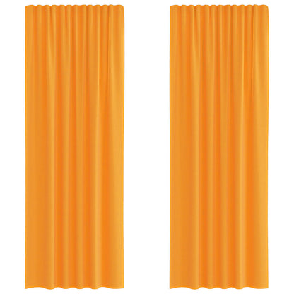 Tende in Voile con Tasche per Aste 2 pz Arancio | homemem39