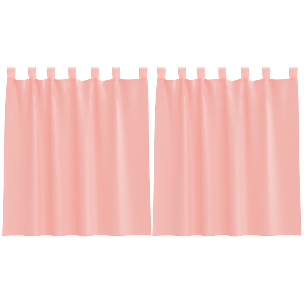 Tende in Voile con Tasche per Aste 2 pz Rosa | homemem39