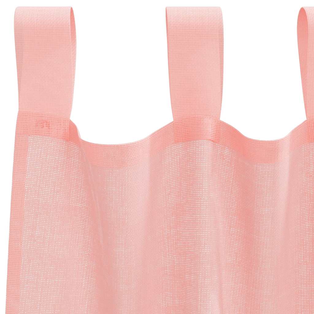 Tende in Voile con Tasche per Aste 2 pz Rosa | homemem39