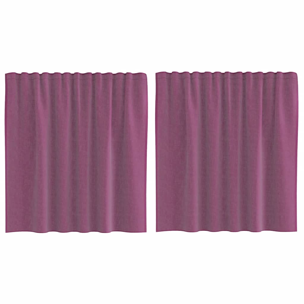 Tende in Voile con Tasche per Aste 2 pz Viola | homemem39