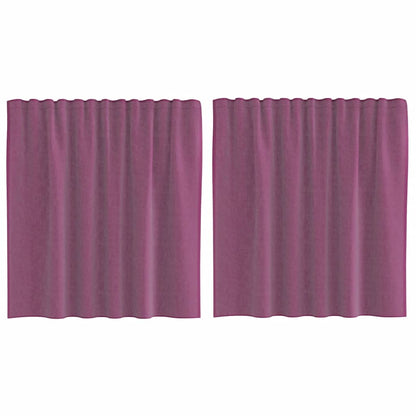 Tende in Voile con Tasche per Aste 2 pz Viola | homemem39
