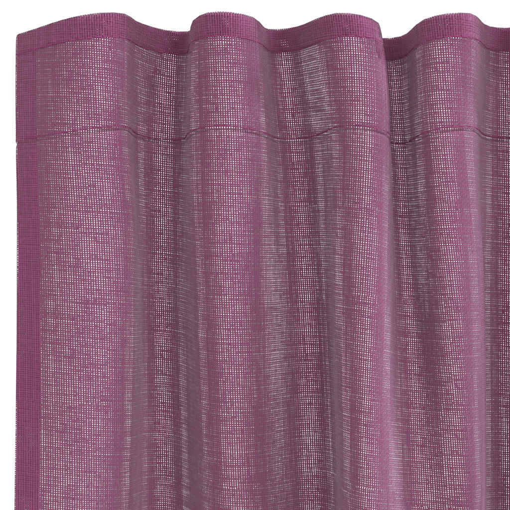 Tende in Voile con Tasche per Aste 2 pz Viola | homemem39