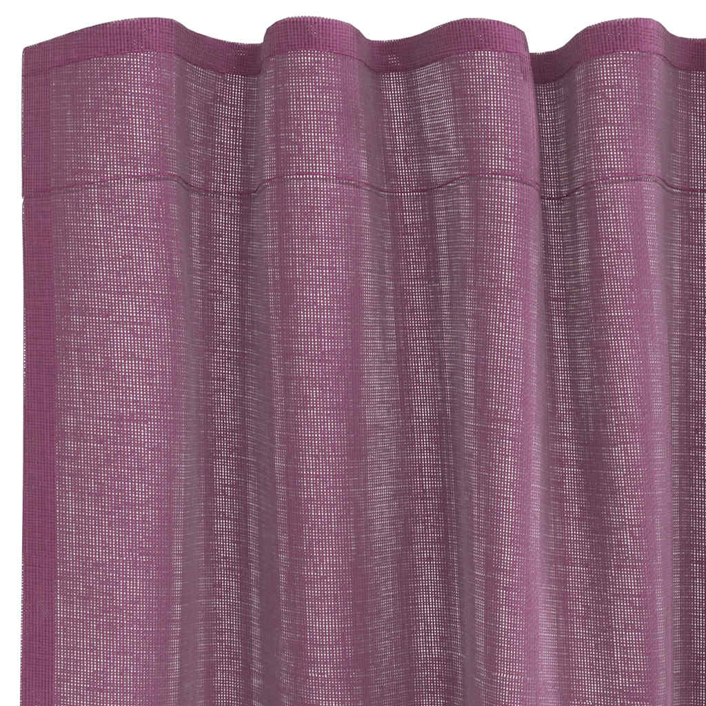 Tende in Voile con Tasche per Aste 2 pz Viola | homemem39