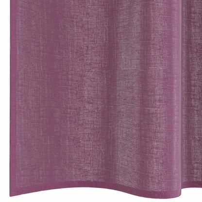Tende in Voile con Tasche per Aste 2 pz Viola | homemem39