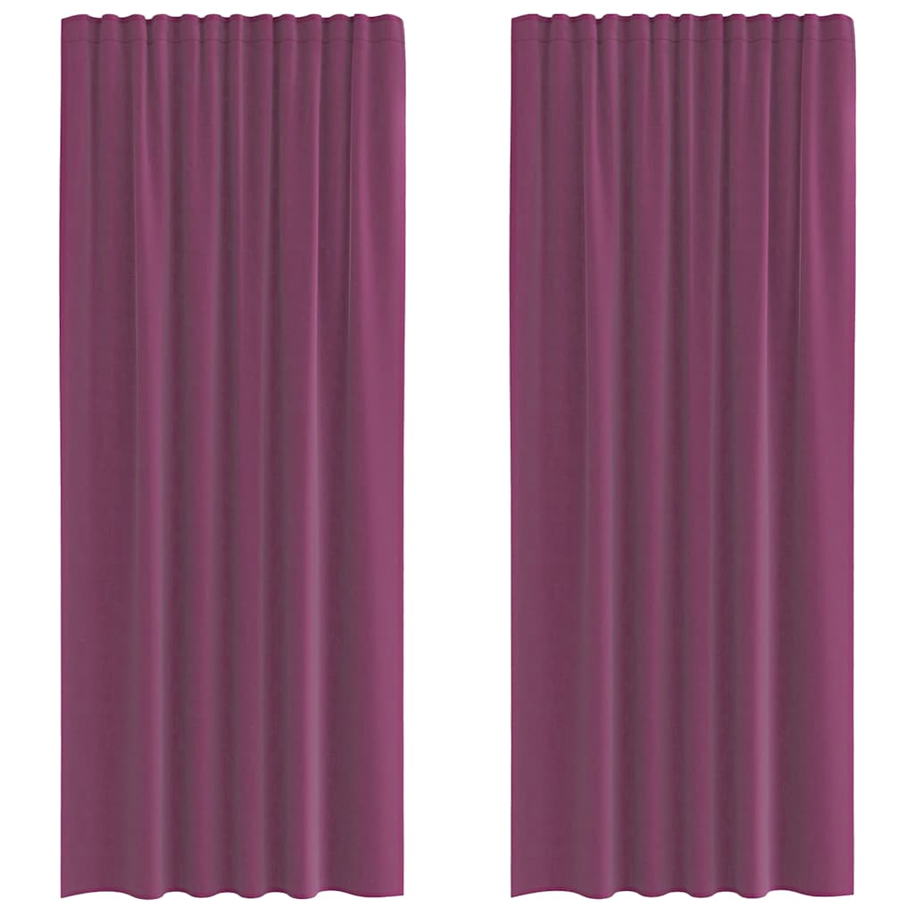 Tende in Voile con Tasche per Aste 2 pz Viola | homemem39
