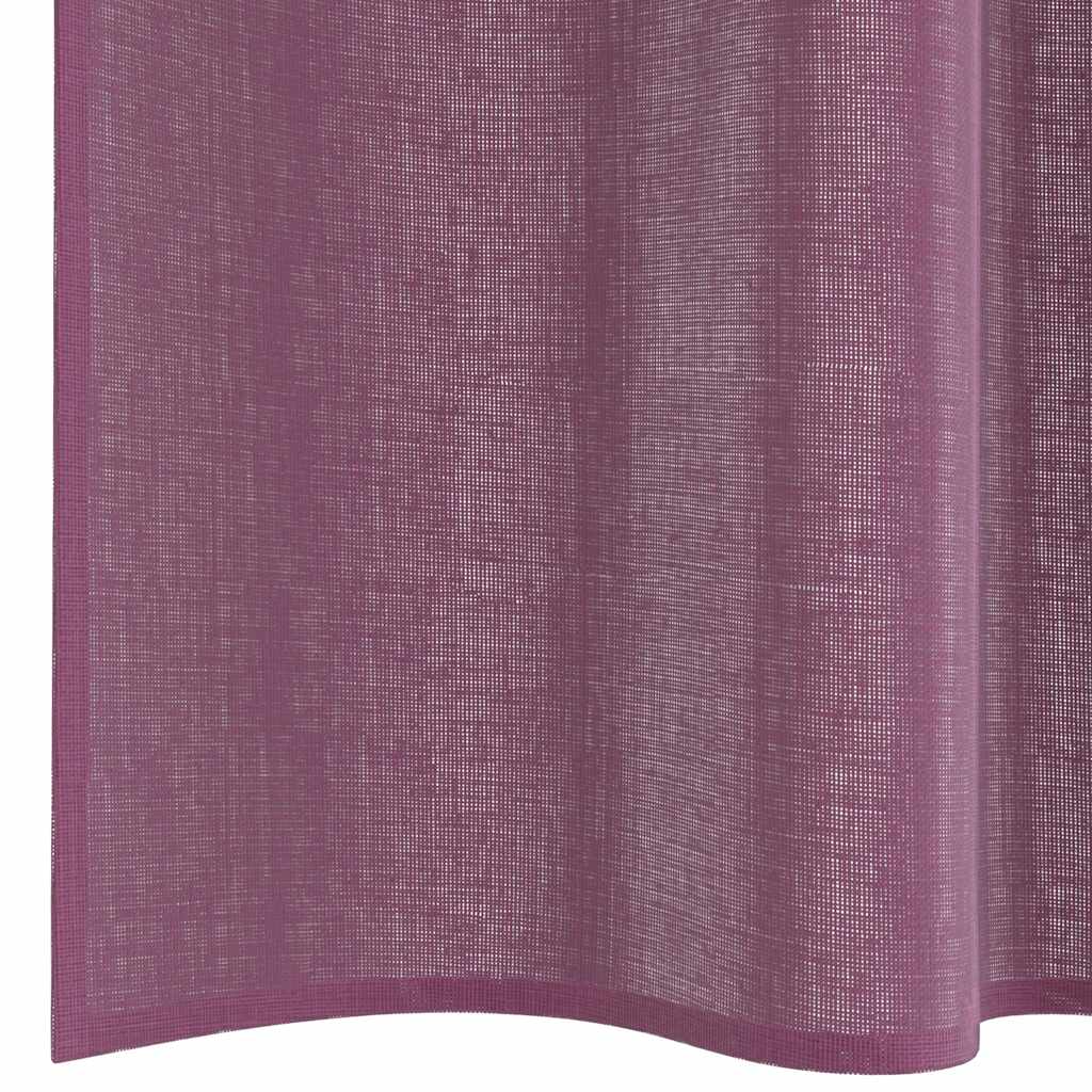 Tende in Voile con Tasche per Aste 2 pz Viola | homemem39